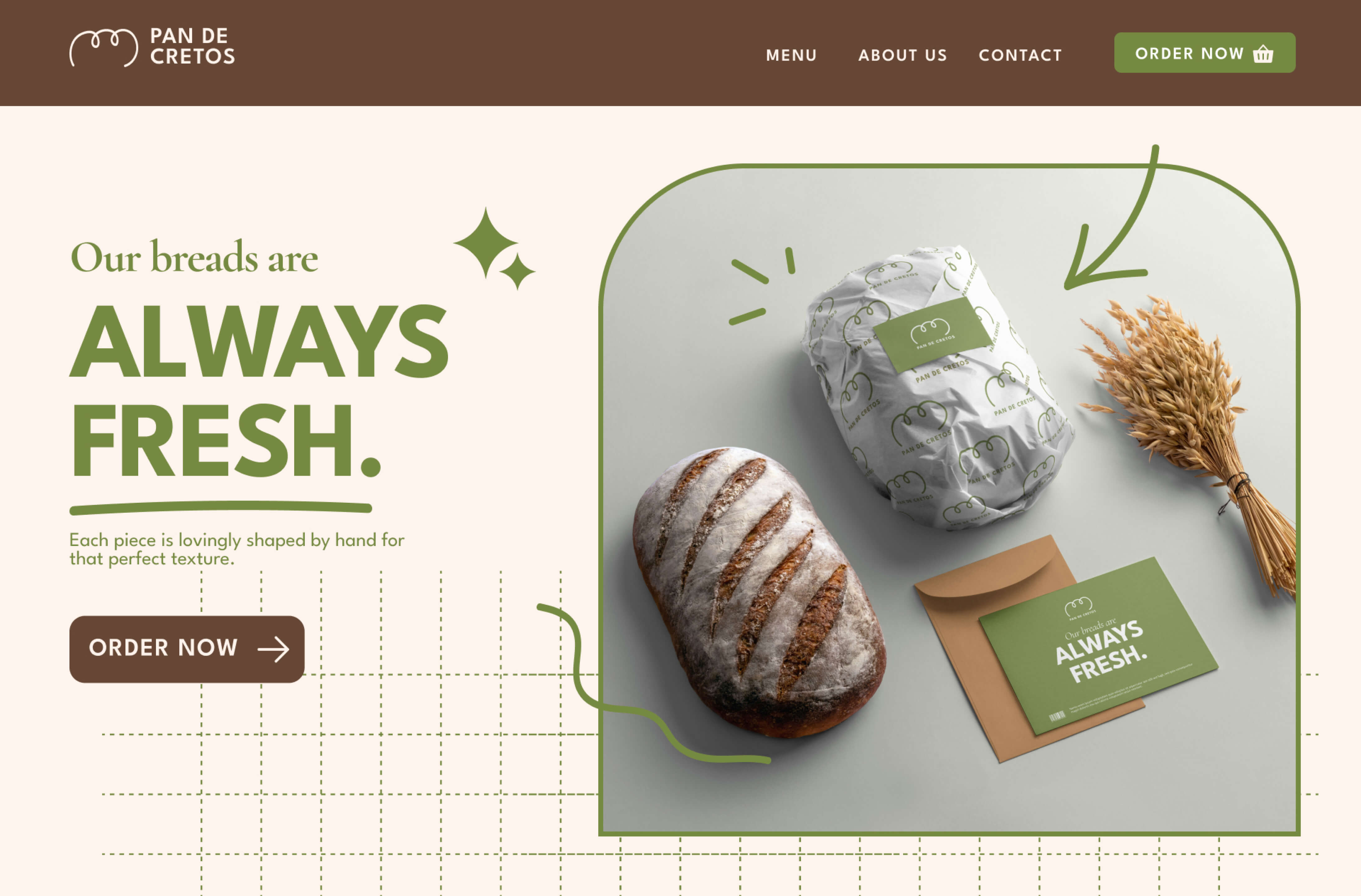 Pan de Cretos Bakery website