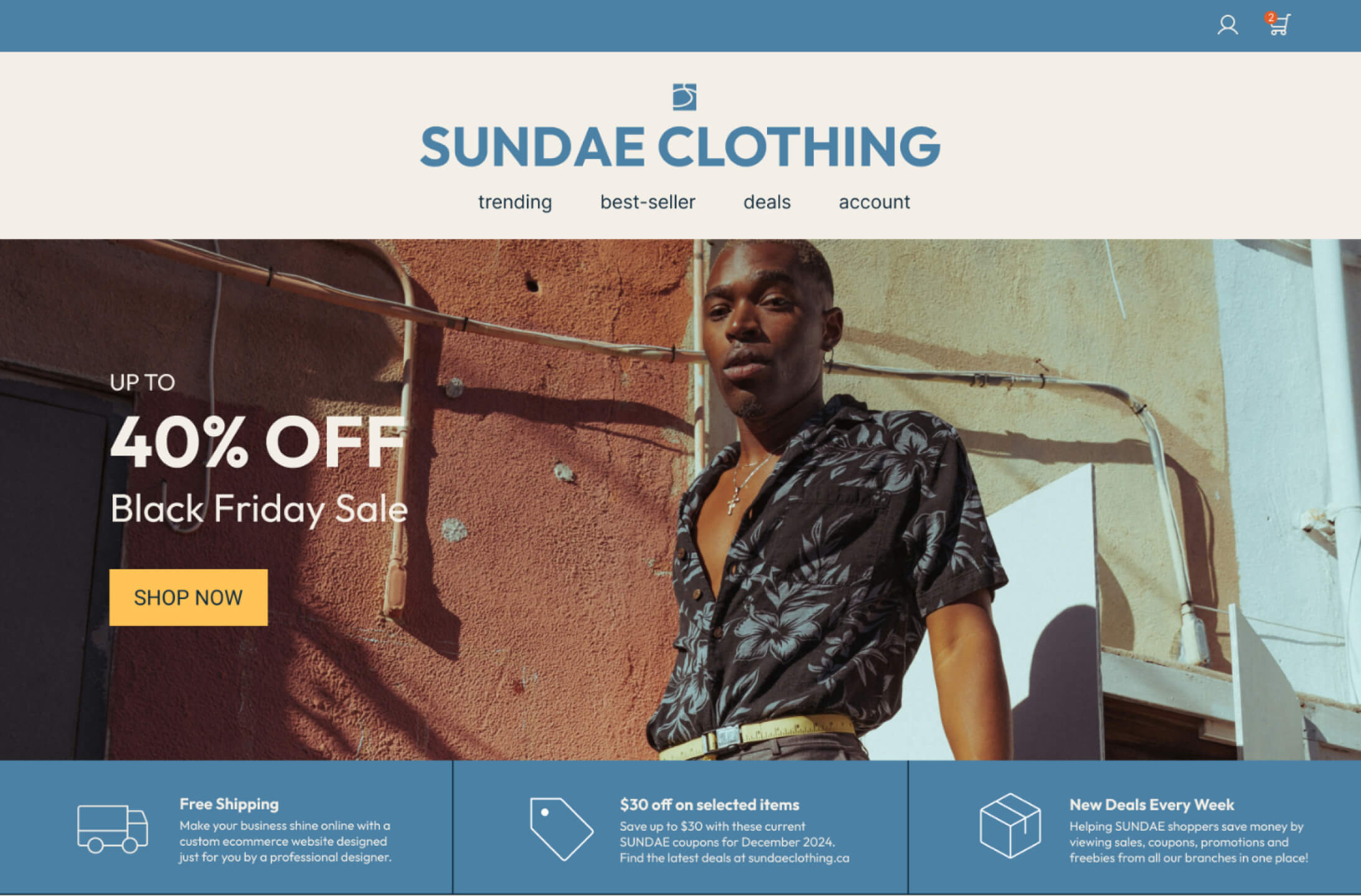 Sundae Clothing website
